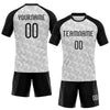 Maxcorners Custom White Black Geometric Shape Pro Sublimation Volleyball Uniform Jersey LM2605
