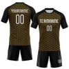 Maxcorners Custom Gold White-Black Geometric Shape Sublimation Volleyball Uniform Jersey LM2605