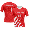 Maxcorners Custom Red White Abstract Fragment Art Sublimation Volleyball Uniform Jersey LM2605