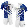 Maxcorners Custom Graffiti Pattern Royal-Old Gold Scratch Sublimation Volleyball Uniform Jersey LM2605