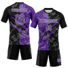 Maxcorners Custom Graffiti Pattern Purple-Black Scratch Sublimation Volleyball Uniform Jersey LM2605
