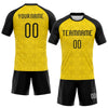 Maxcorners Custom Gold Black-White Geometric Shape Elite Sublimation Volleyball Uniform Jersey LM2605