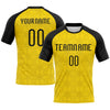 Maxcorners Custom Gold Black-White Geometric Shape Elite Sublimation Volleyball Uniform Jersey LM2605