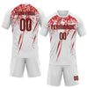 Maxcorners Custom White Red-Black Splash Sublimation Volleyball Uniform Jersey LM2605