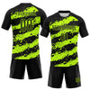 Maxcorners Custom Black Neon Green Splash Sublimation Volleyball Uniform Jersey LM2605