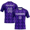 Maxcorners Custom Purple White Zigzag Shape Sublimation Volleyball Uniform Jersey LM2605