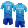 Maxcorners Custom Sky Blue White-Thunder Blue Geometric Shape Sublimation Volleyball Uniform Jersey LM2605