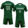 Maxcorners Custom Green White Geometric Shape Sublimation Volleyball Uniform Jersey LM2605