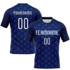 Maxcorners Custom Navy White-Thunder Blue Geometric Shape Sublimation Volleyball Uniform Jersey LM2605