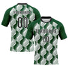 Maxcorners Custom Green Black-White Geometric Shape Sublimation Volleyball Uniform Jersey LM2605
