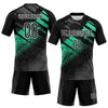 Maxcorners Custom Black Pea Green-White Splash Sublimation Volleyball Uniform Jersey LM2605