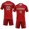 Maxcorners Custom Red White-Black Lines Sublimation Volleyball Uniform Jersey LM2605