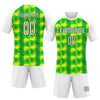 Maxcorners Custom Neon Green White-Black Abstract Shape Sublimation Volleyball Uniform Jersey LM2605