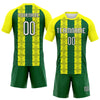 Maxcorners Custom Light Yellow Green-Black Abstract Shape Sublimation Volleyball Uniform Jersey LM2605