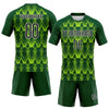 Maxcorners Custom Green Black-Neon Green Abstract Shape Sublimation Volleyball Uniform Jersey LM2605