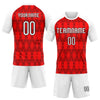 Maxcorners Custom Red White-Black Splash Sublimation Volleyball Uniform Jersey LM2605