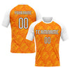 Maxcorners Custom Orange White-Black Lines And Dots Sublimation Volleyball Uniform Jersey LM2605
