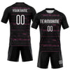 Maxcorners Custom Black White-Pink Bright Lines Sublimation Volleyball Uniform Jersey LM2605