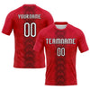 Maxcorners Custom Red White-Black Arrow Shape Sublimation Volleyball Uniform Jersey LM2605