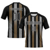 Maxcorners Custom Black Old Gold-White Geometric Shape Elite Sublimation Volleyball Uniform Jersey LM2605