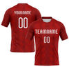 Maxcorners Custom Red White Geometric Shape Pro Sublimation Volleyball Uniform Jersey LM2605