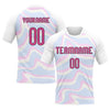 Maxcorners Custom White Pink-Black Liquid Fluid Sublimation Volleyball Uniform Jersey LM2605