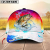 Maxcorners Fishing Vibrant Sunset Personalized Cap (13 Breeds)