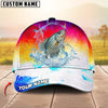 Maxcorners Fishing Vibrant Sunset Personalized Cap (13 Breeds)