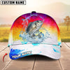 Maxcorners Fishing Vibrant Sunset Personalized Cap (13 Breeds)