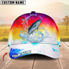 Maxcorners Fishing Vibrant Sunset Personalized Cap (13 Breeds)