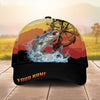 Maxcorners Fishing Mountain Lake Legend Personalized Cap (13 Breeds)