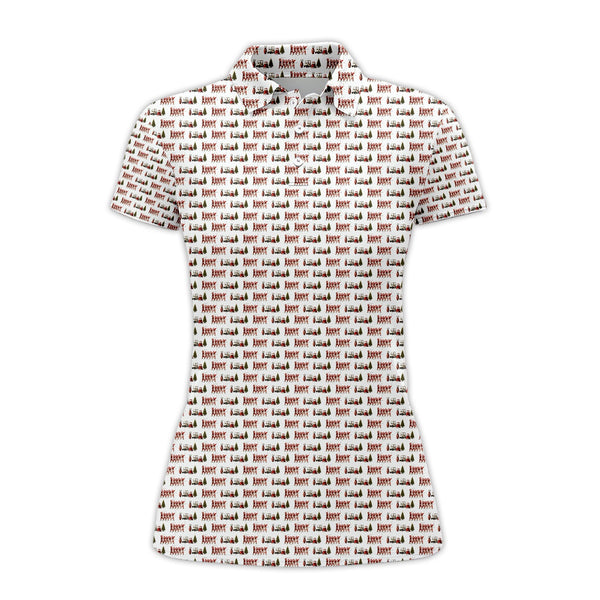 Maxcorners Christmas Golf Shirt, Xmas Golf Shirt For Golfer, Funny Pattern Golf Shirt For Men