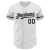Maxcorners Custom White Black-Gray Authentic Baseball Jersey LM2605