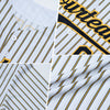 Maxcorners Custom White (Royal Old Gold Pinstripe) Old Gold-Royal Authentic Baseball Jersey LM2605