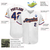 Maxcorners Custom White Royal Old Gold-Red Authentic Baseball Jersey LM2605