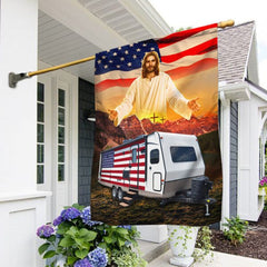 Maxcorners Camping Trailer God Bless Flag VT32