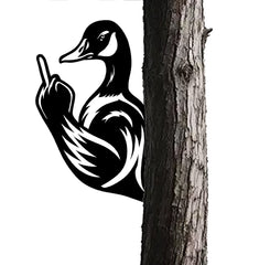 Maxcorners Funny Duck Hunting Metal Sign WITH LED/WITHOUT LED - Humorous Yard Art, Prank Outdoor Decor for Hunters & Wildlife Enthusiasts LM0110