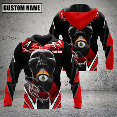 Maxcorners Billiards Lightning Into Skull Multicolor Option Customized Name 3D Hoodie