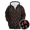 Maxcorners Funny Dachshund Christmas Golf Shirt, Cute Wiener Dog Pattern Polos, Festive Holiday Golf Shirt Gift For Men Golfers