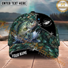 Maxcorners Fishing Lure Scale Pattern Personalized Name 3D Cap (12 Fish Species)