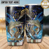 Maxcorners Fishing Tumbler Golden X-Ray Skeleton Design Personalized Name Tumbler (13 Species)