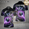 Maxcorners Bowling Neon Cyber Energy Ball and Pins Multiple Options Personalized Name, Team Name 3D Shirt