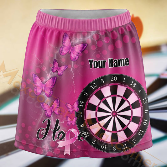 Maxcorners Darts Pink Floral Love Dartboard Personalized 3D Skort, Skirts With Shorts