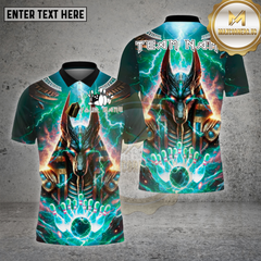 Maxcorners Bowling Shirt Anubis Lightning Multioptions Personalized Name, Team Name Unisex 3D Shirt (4 Colors)