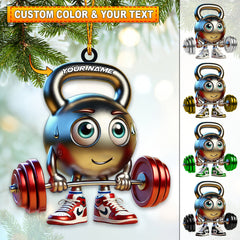 Maxcorners Custom Name Gym Ornament, Gym Work Out Christmas Gift 2D Flat LM2111