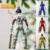 Maxcorners Cricket Ball Player Christmas Ornament, Personalized Ornaments 2D Flat LM2211