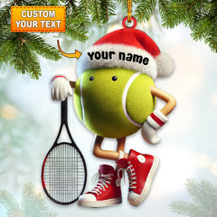 Maxcorners Tennis Ornament, Personalized Ornament 2D Flat LM2211