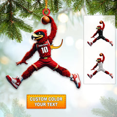 Maxcorners Custom Name Basketball Ornament, Basketball Christmas Gift 2D Flat LM2211
