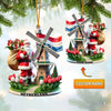 Maxcorners Santa Netherlands Christmas Ornament, Personalized Ornament 2D Flat LM2211