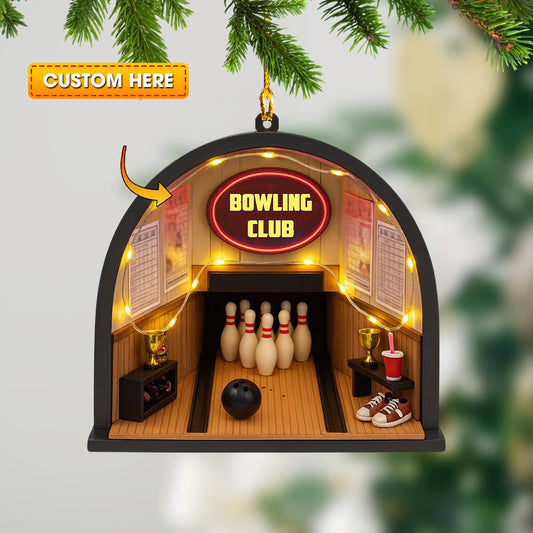 Maxcorners Bowling Club, Home Decor, Christmas Ornament, Personalized Ornament 2D Flat LM2111